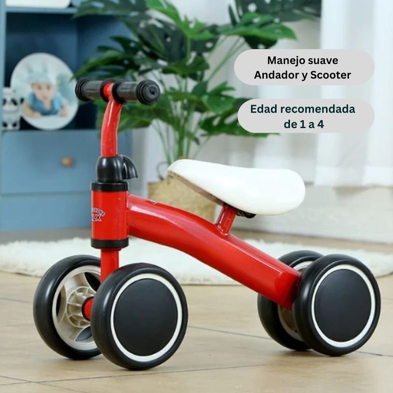 GENERICO - Bicicleta Balance Scooter Correpasillos Para Niños Rojo