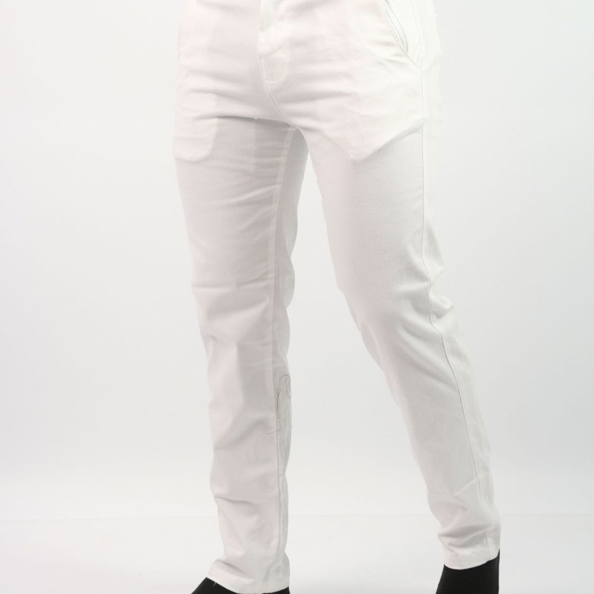 J JERAOUS - PANTALOM JERAOUS DRILL RECTO STRECH SMITH Blanco