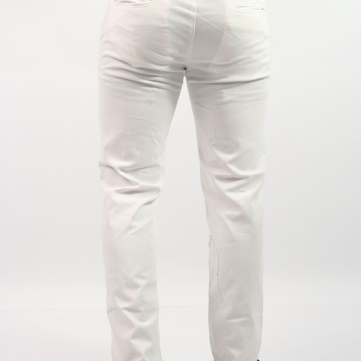 J JERAOUS - PANTALOM JERAOUS DRILL RECTO STRECH SMITH Blanco