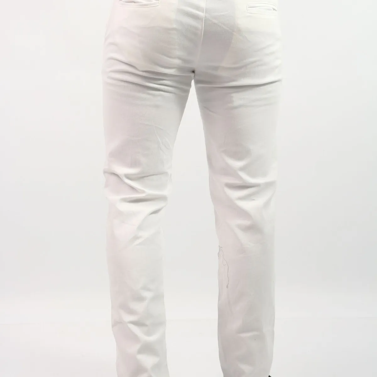 J JERAOUS - PANTALOM JERAOUS DRILL RECTO STRECH SMITH Blanco