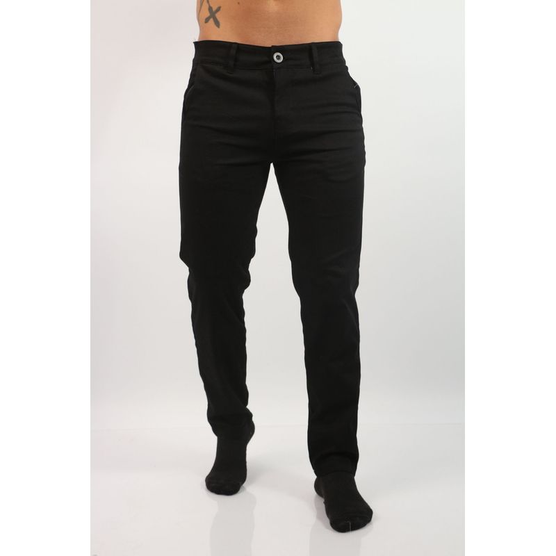 J JERAOUS - PANTALOM JERAOUS DRILL RECTO STRECH SMITH Negro