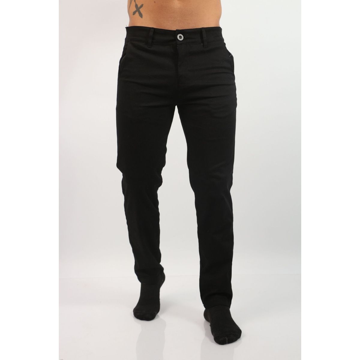 J JERAOUS - PANTALOM JERAOUS DRILL RECTO STRECH SMITH Negro