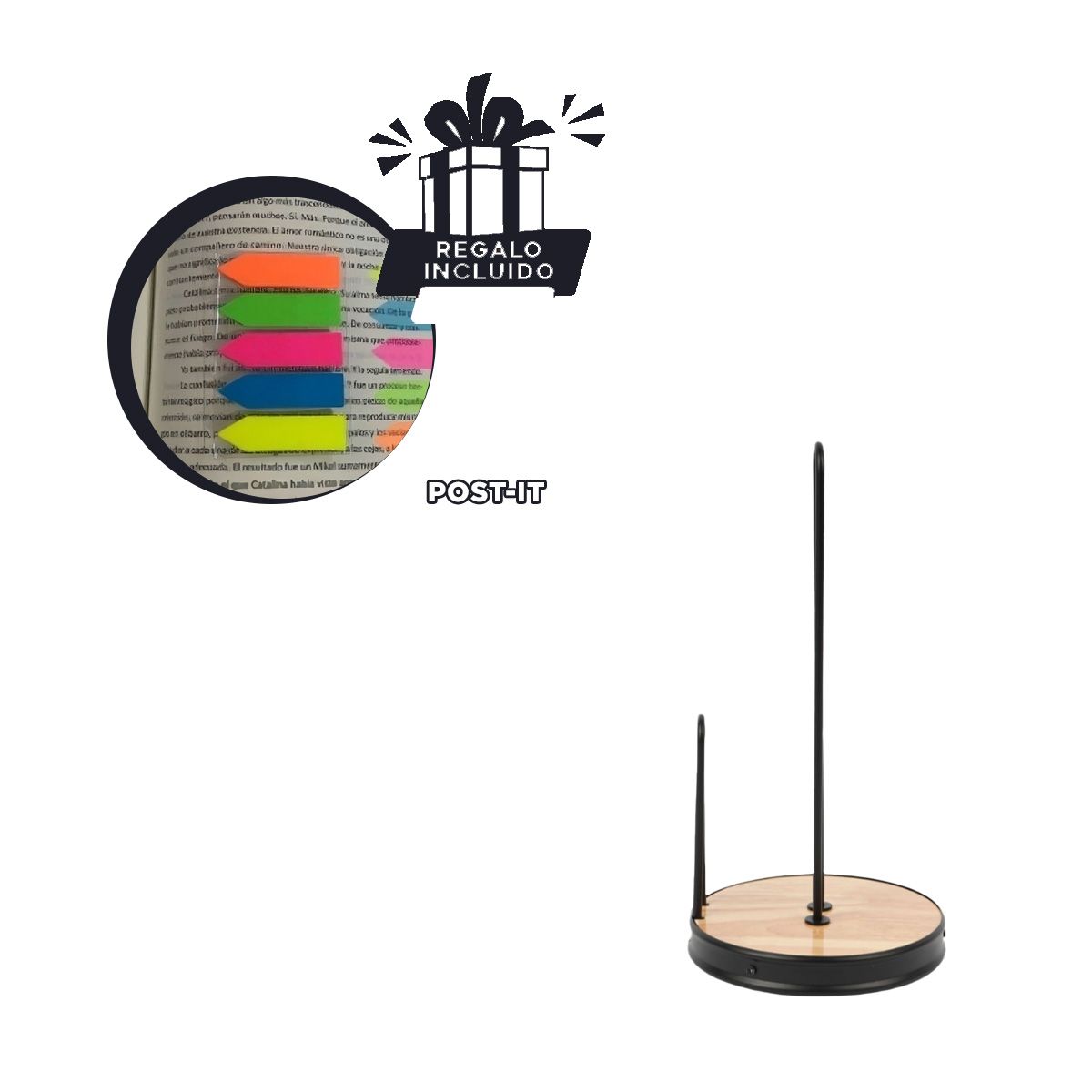 GENERICO - Pack6 Porta Papel Toalla de 2 Palos Y+Banderitas Adhesivas