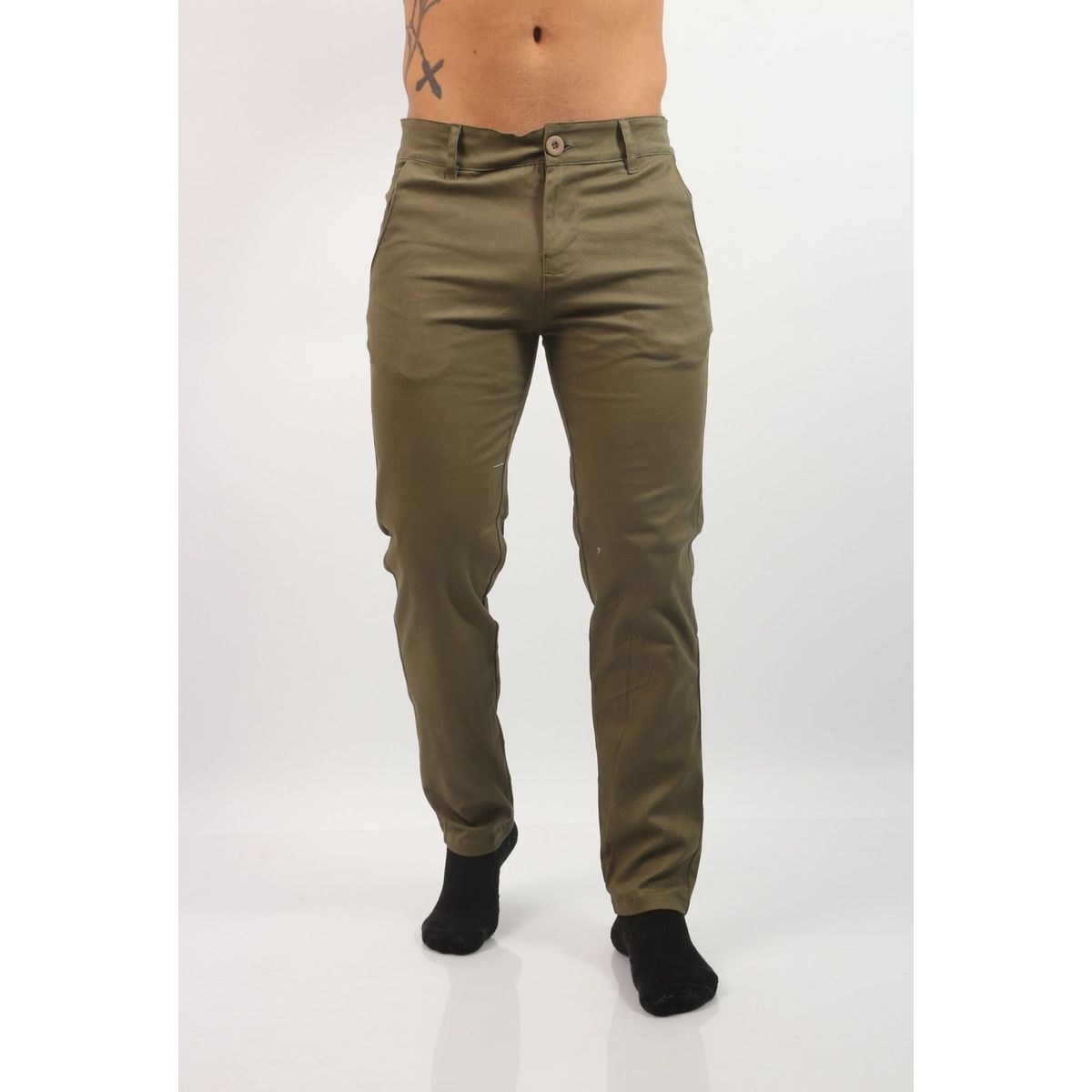 J JERAOUS - PANTALOM JERAOUS DRILL RECTO STRECH SMITH Verde Manzana