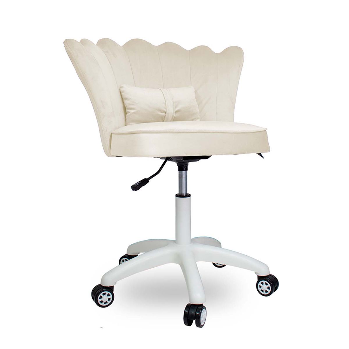 INIUS - Silla Blanco Champagne Ergonomica - Elif con Regulador de Altura
