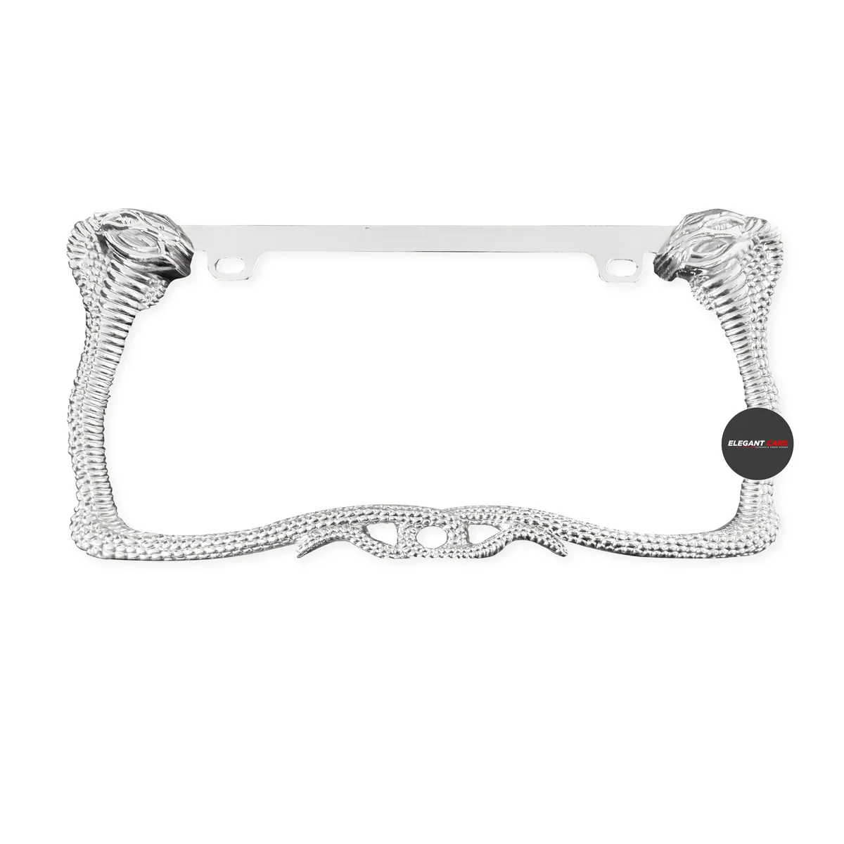 JET - Porta Placa Metal Diseño Cobra Premium  2pcs