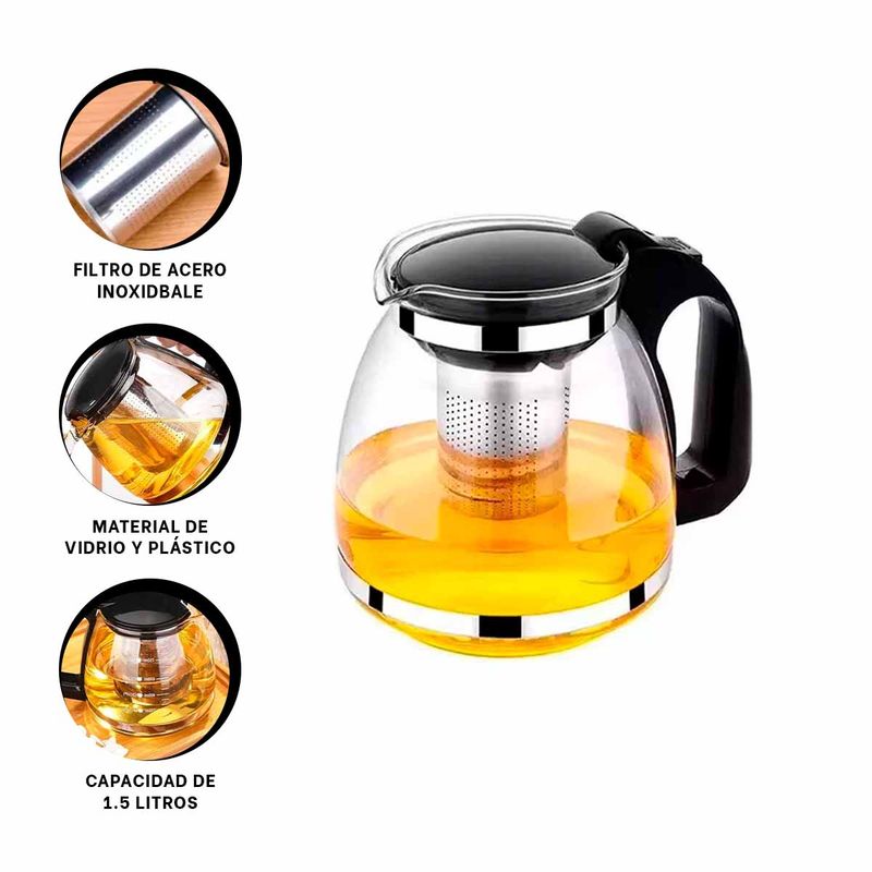 GENERICO - Pack2 Tetera Funcional para Bebidas 1500ml Y+Regalo Stickers