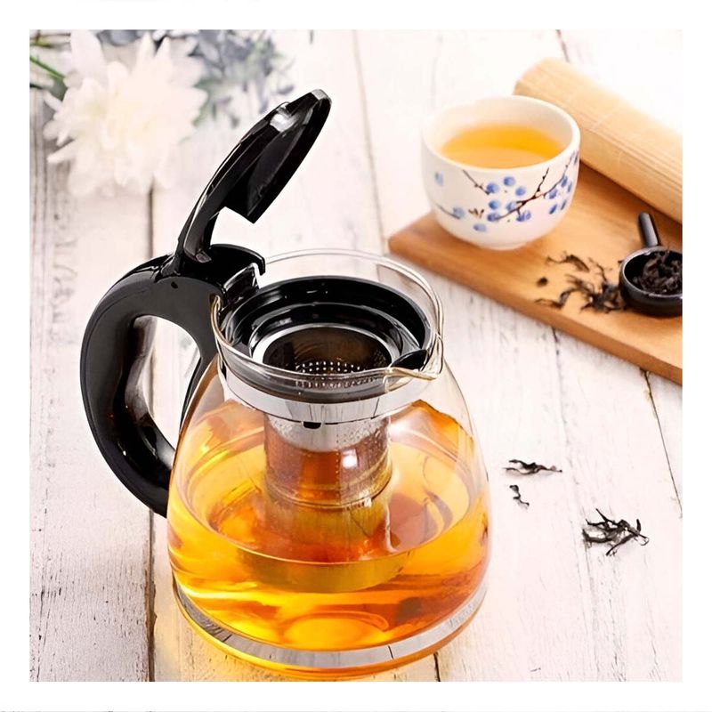 GENERICO - Pack12 Jarra con Filtro de Acero para Filtrar Hierbas 2L