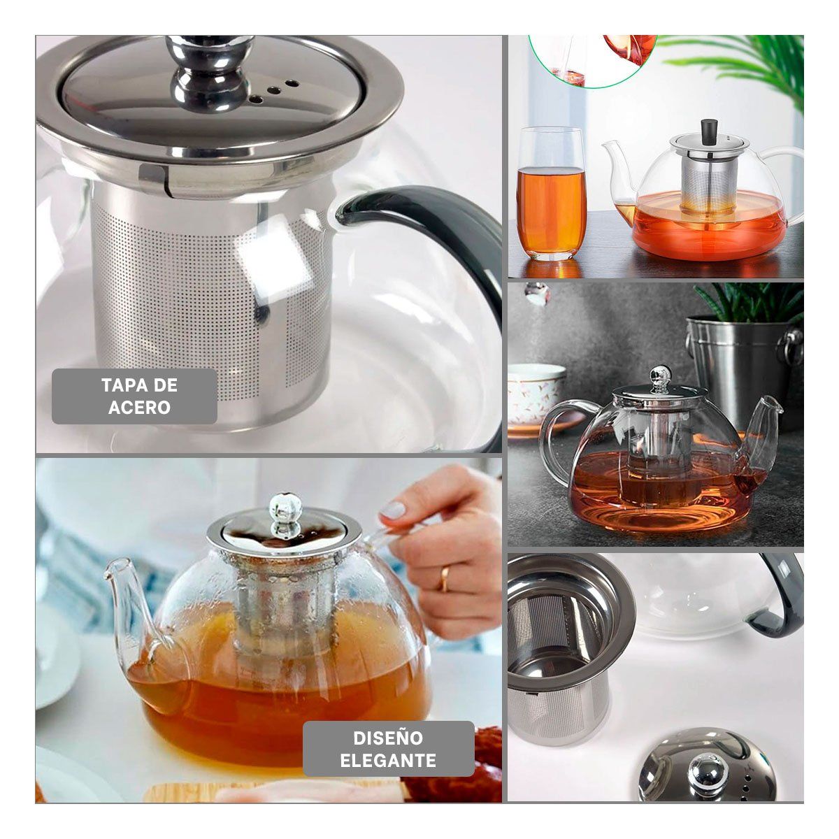 GENERICO - Pack4 Infusor con Boquilla 1000ml F062B Y+Papel de Regalo