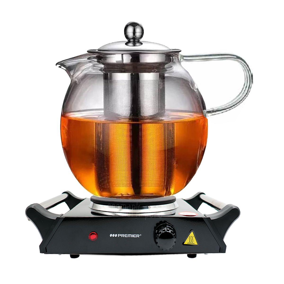 GENERICO - Pack2 Tetera Practica en Transparente Y+Banderitas Adhesivas