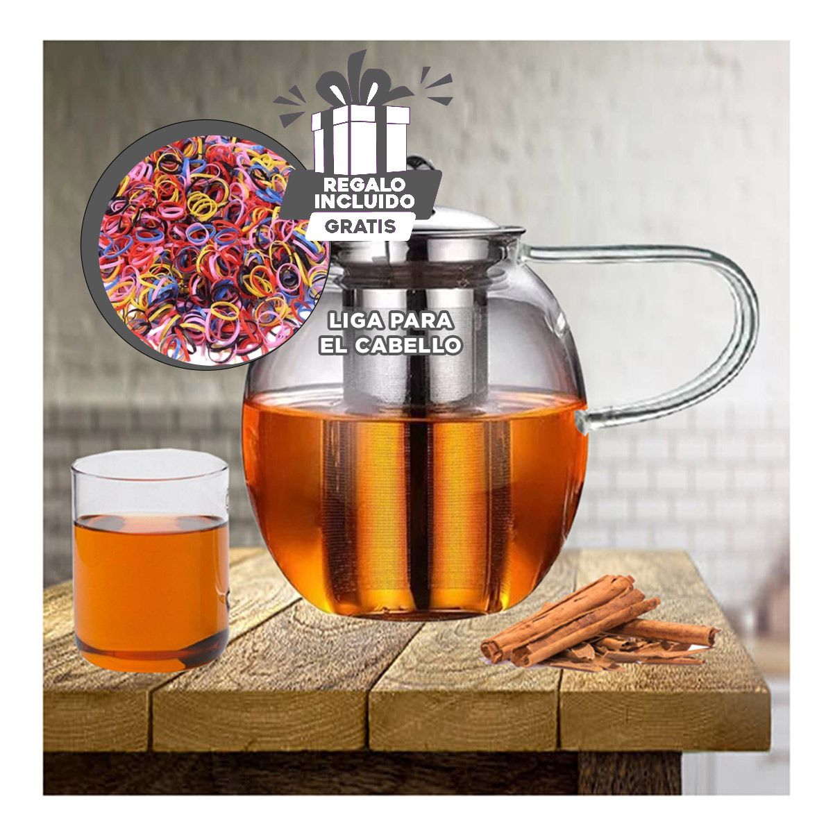 GENERICO - Pack12 Infusor de 800ML para Bebidas Y+Ligas de Regalo