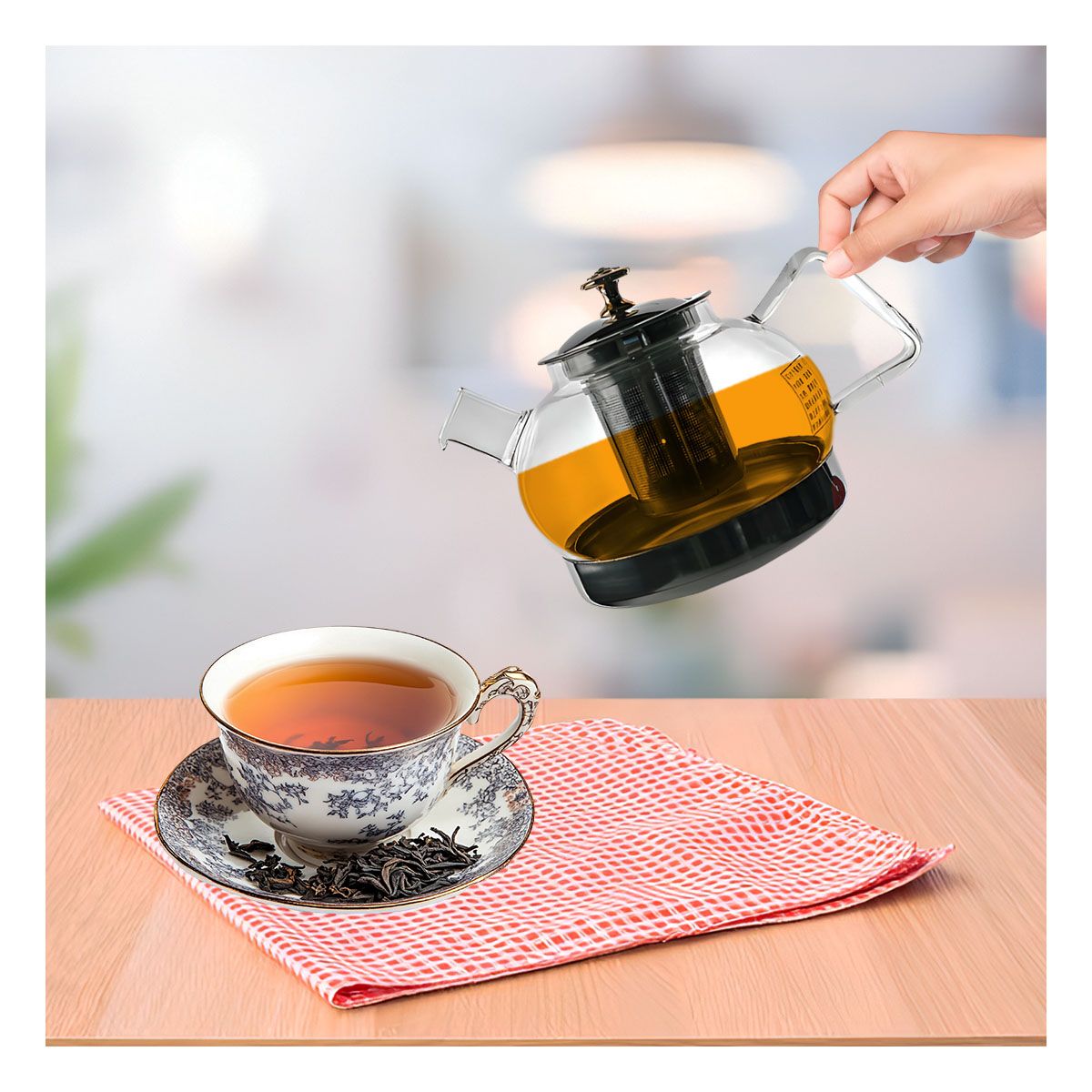 GENERICO - Pack4 Hervidor de Hierbas Transparent Y+Banderitas Adhesivas