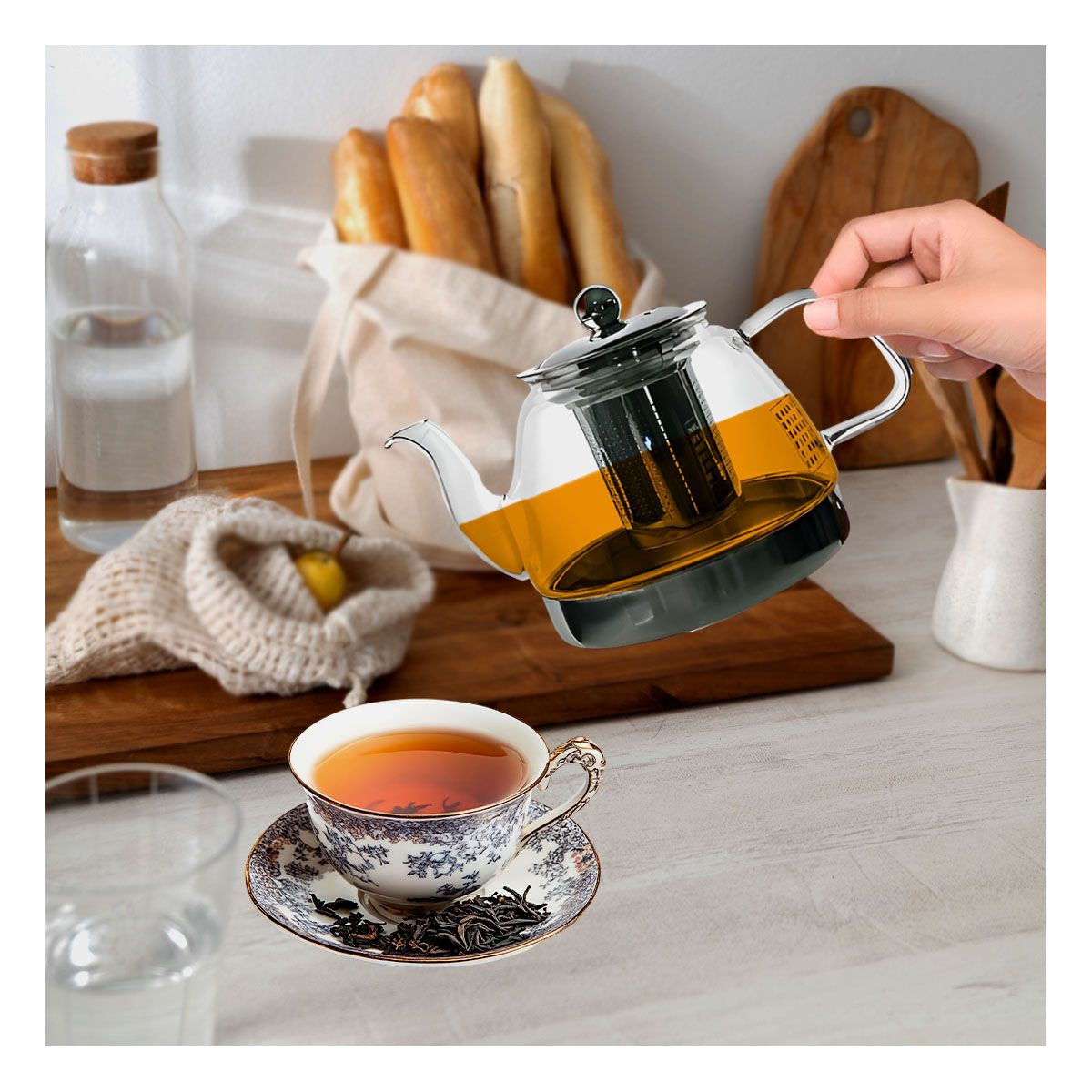 GENERICO - Pack4 Hervidor de Liquidos Transparente Y+Ligas de Regalo