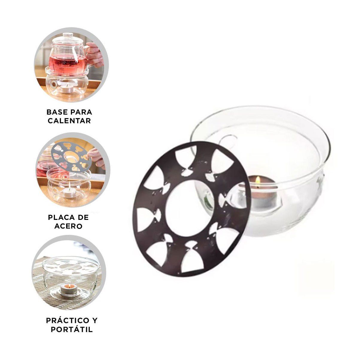 GENERICO - Base para Calentar Hervidora Transparente PD24-440