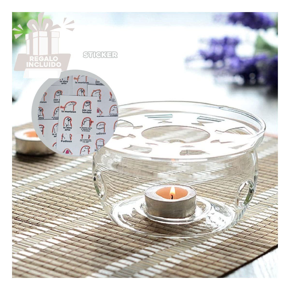 GENERICO - Base Portatil para Calentar para Cafetera Y+Regalo Stickers