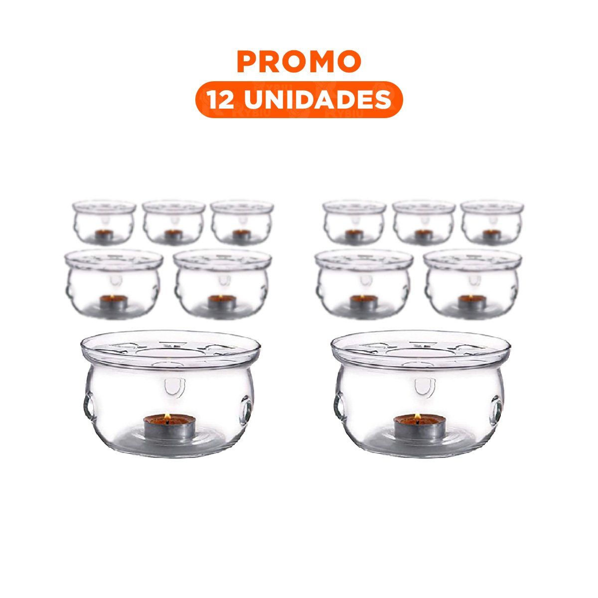 GENERICO - Pack12 Soporte para Base de Tetera Transparente PD24-440