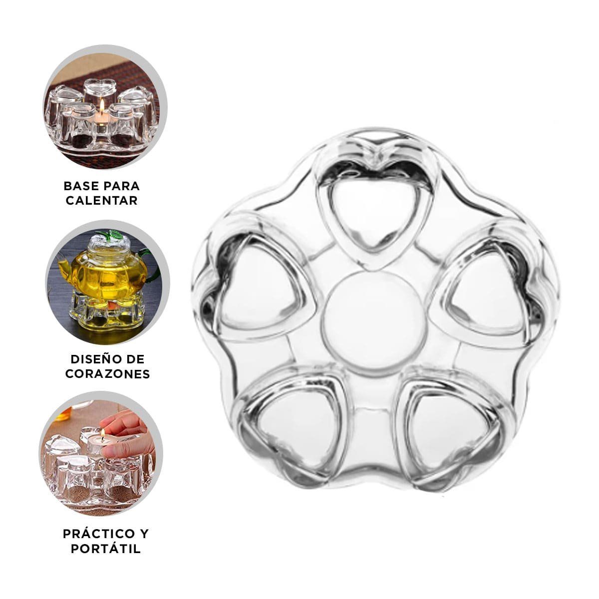 GENERICO - Base para Calentar Tetera con Diseno Corazones PD24-441