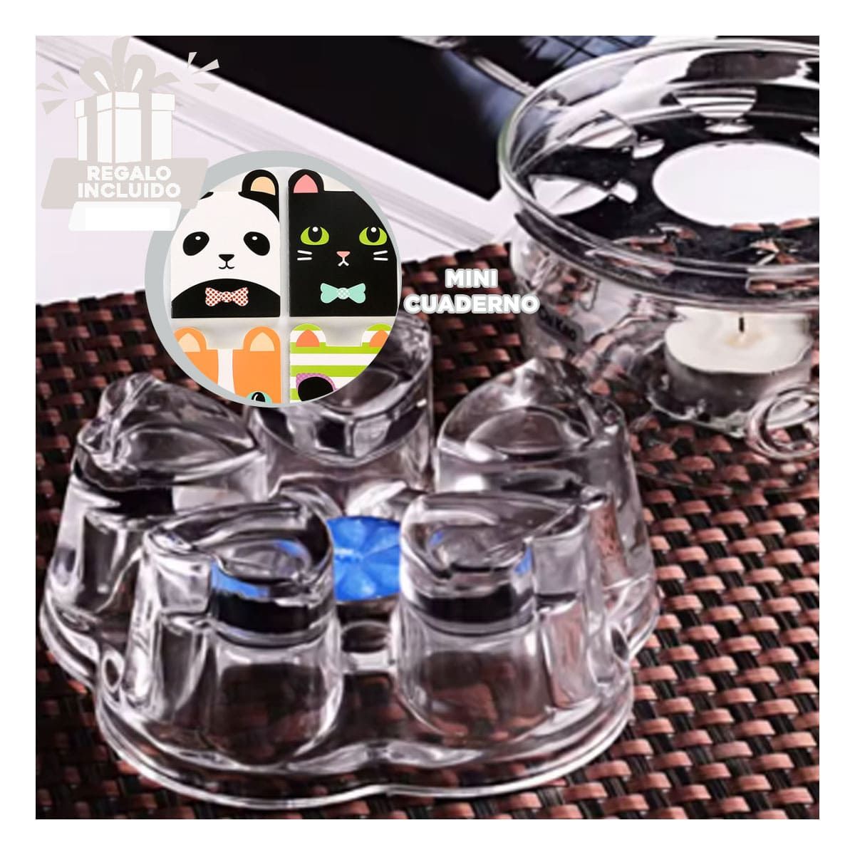 GENERICO - Base para Tetera en Transparente Y+Regalo Agendita