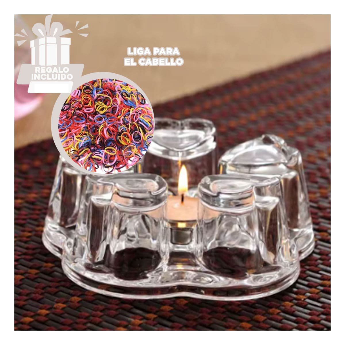 GENERICO - Base con Formas de Corazones PD24-441 Y+Ligas de Regalo