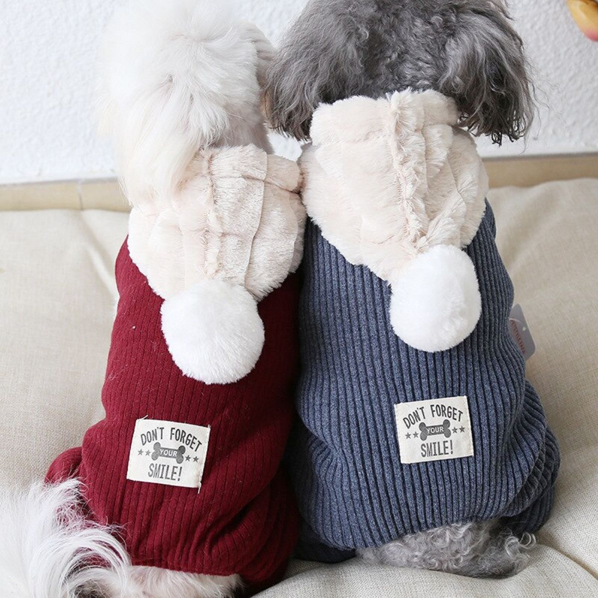 GENERICO - ENTERIZO GRIS ACOLCHADO CON CAPUCHA POLAR  TALLA M MASCOTA