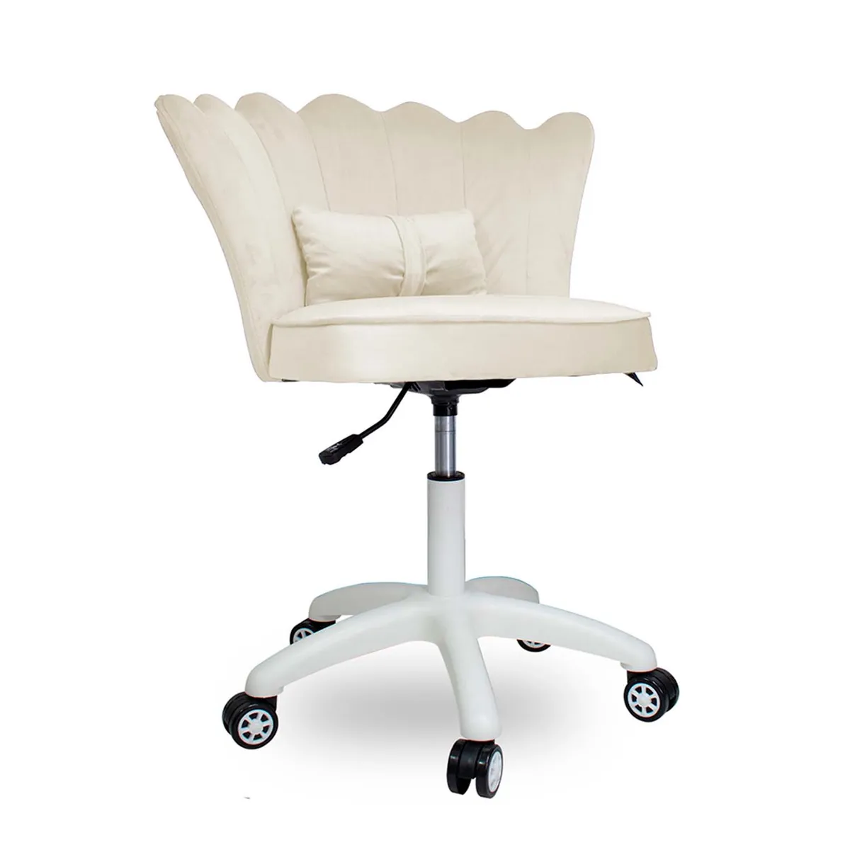 INIUS - Silla Tocador Ergonomica - Elif Blanco Champagne