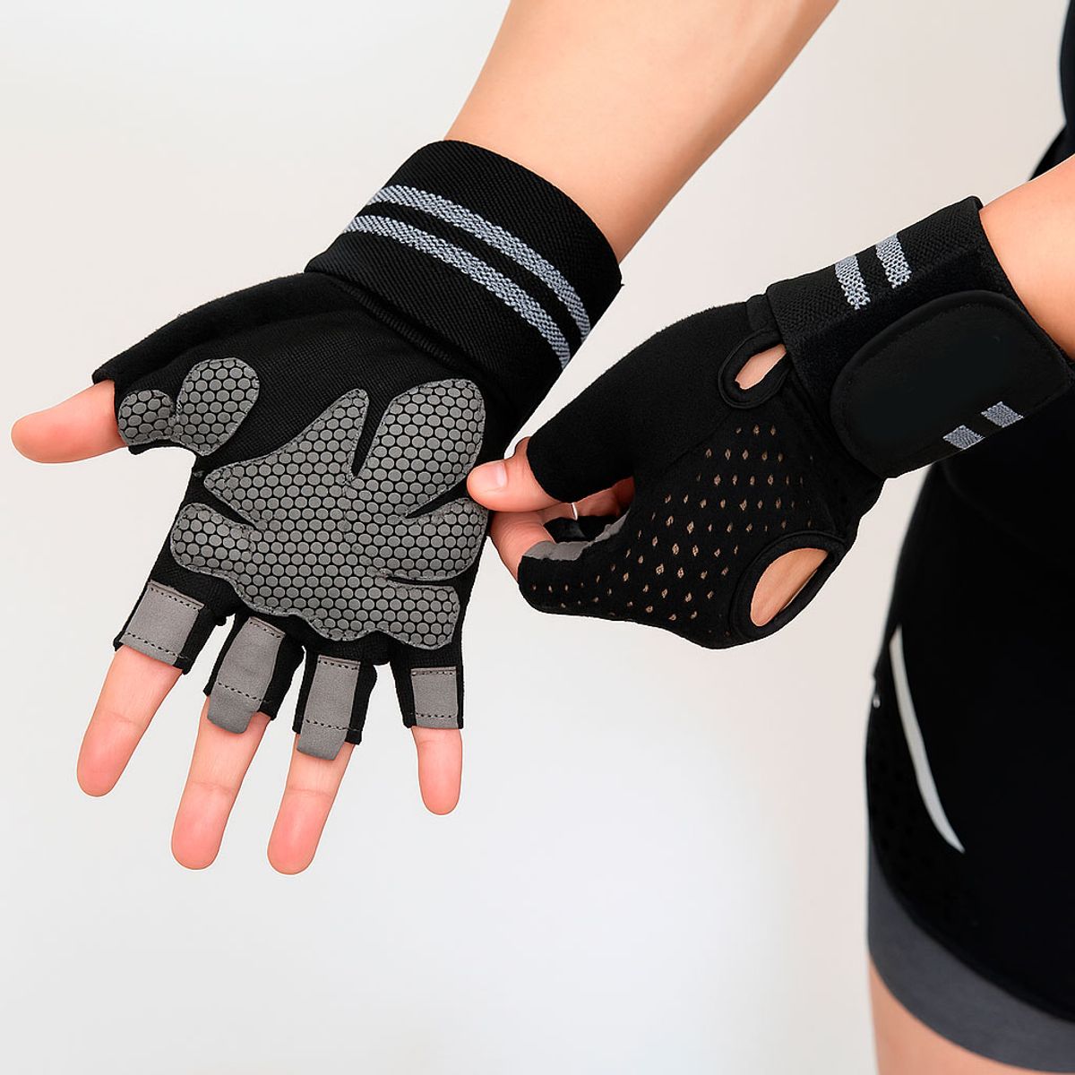 GENERICO - Guantes Deportivos Con Muñequera Transpirable Gym Pesas
