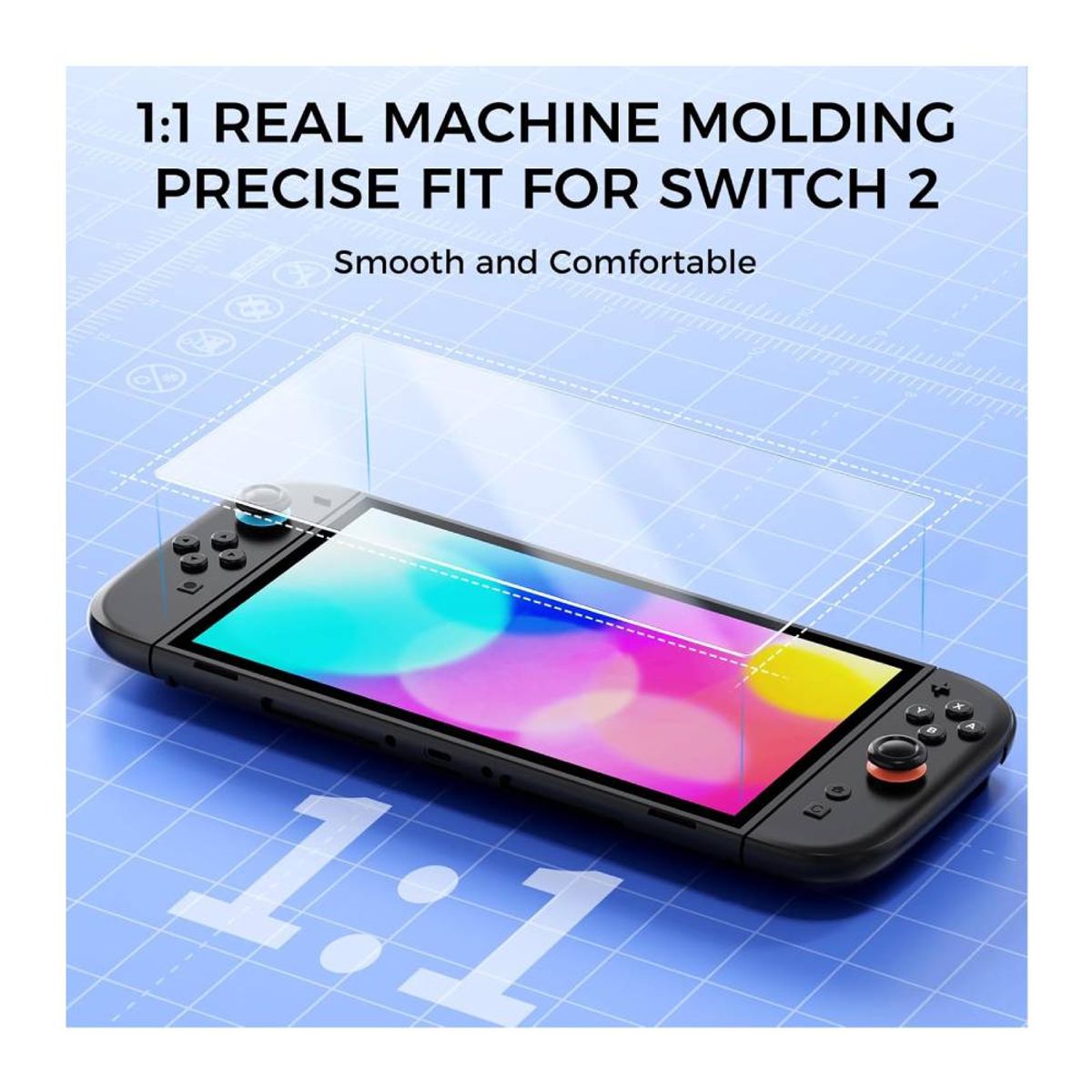 GENERICO - 2 Protectores Pantalla Vidrio Templado Para Nintendo Switch 2