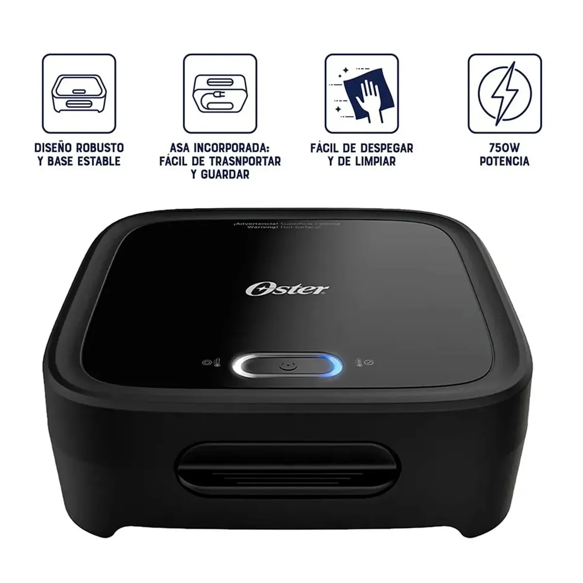 OSTER - SANDWICHERA OSTER PLATOS HONDOS CKSTSM400 NEGRO