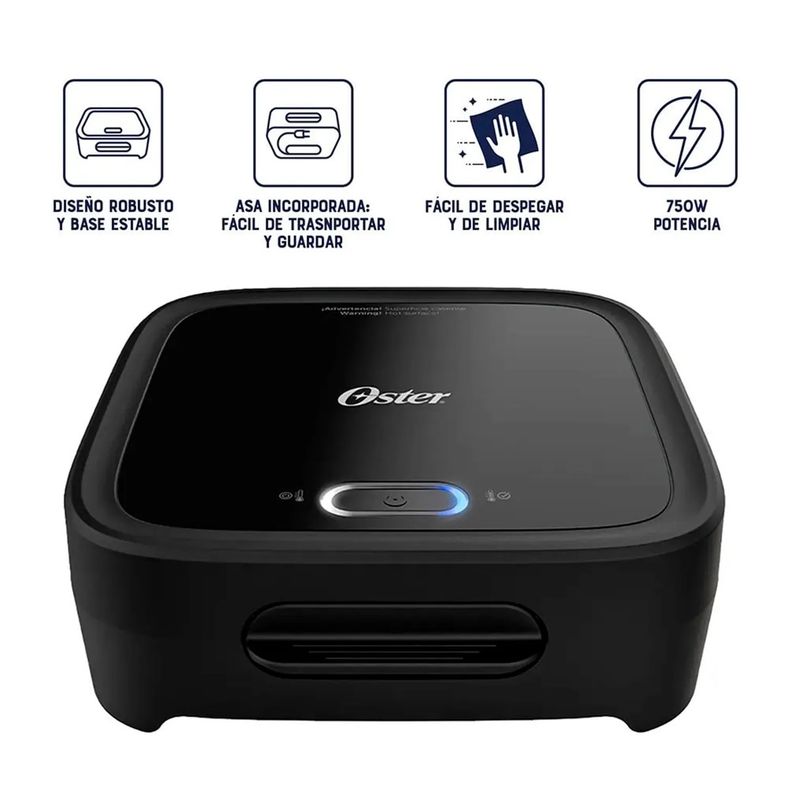 OSTER - SANDWICHERA OSTER PLATOS HONDOS CKSTSM400 NEGRO