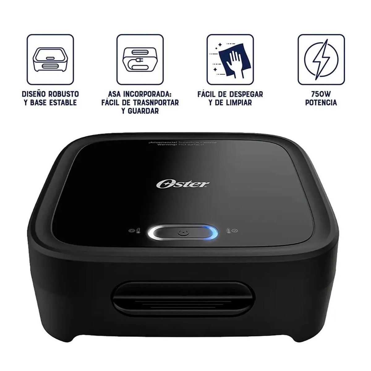 OSTER - SANDWICHERA OSTER PLATOS HONDOS CKSTSM400 NEGRO