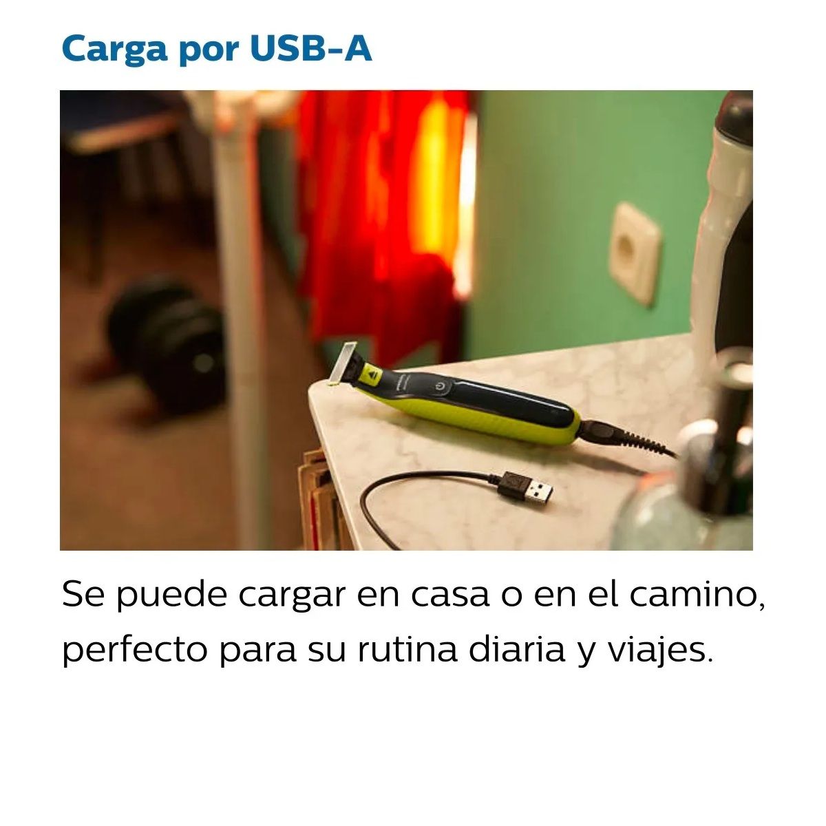 GENERICO - Cargador De Afeitadora Recortador Y Oneblade Philips