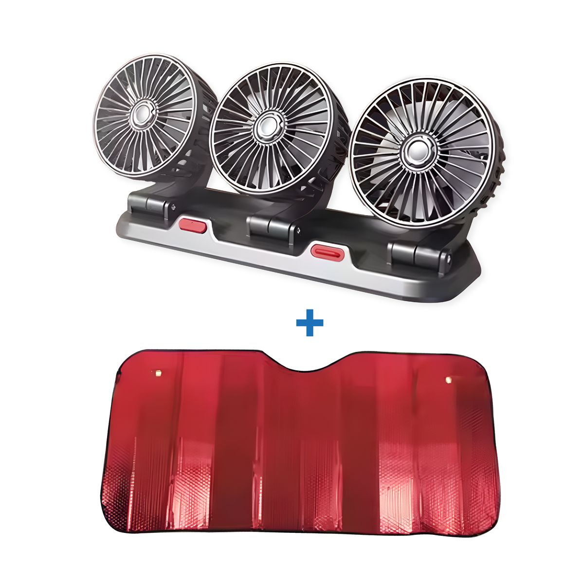 GENERICO - Ventilador turbo 4pulg Triple cabesal  cigarrero +tapasol