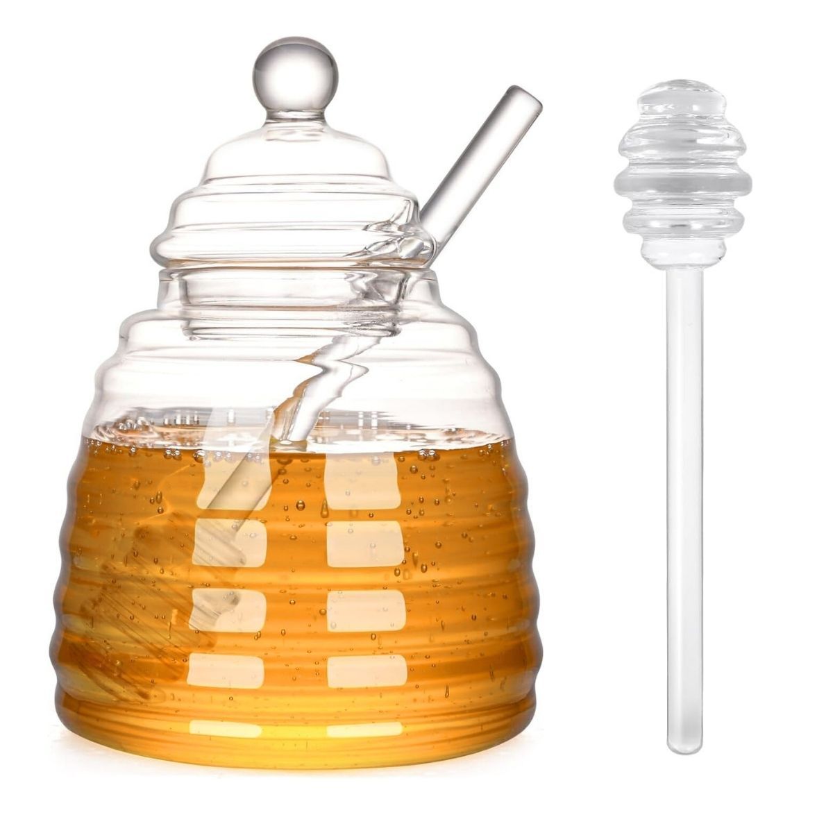 HOGARMAS - Mielera Panal 350 ml con Cucharita