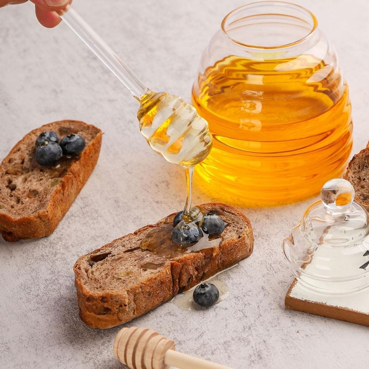 HOGARMAS - Mielera Panal 350 ml con Cucharita