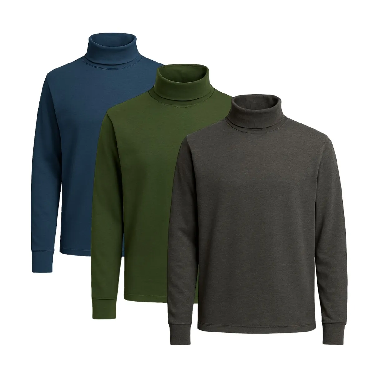 GENERICO - Tripack Cafarena de Hombre - Acero Verde y Charcoal