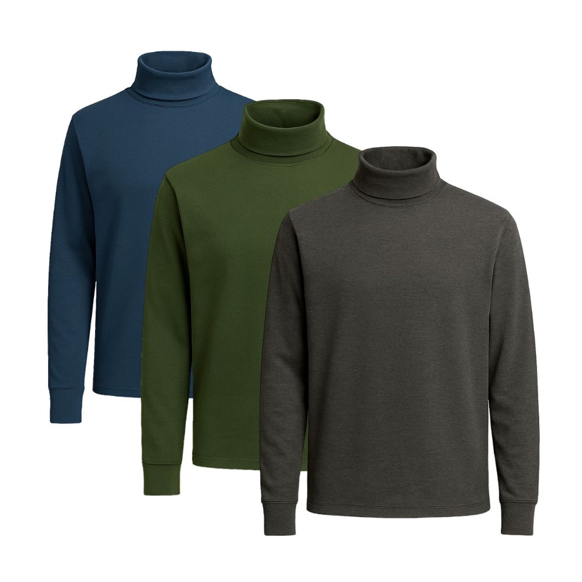 GENERICO - Tripack Cafarena de Hombre - Acero Verde y Charcoal