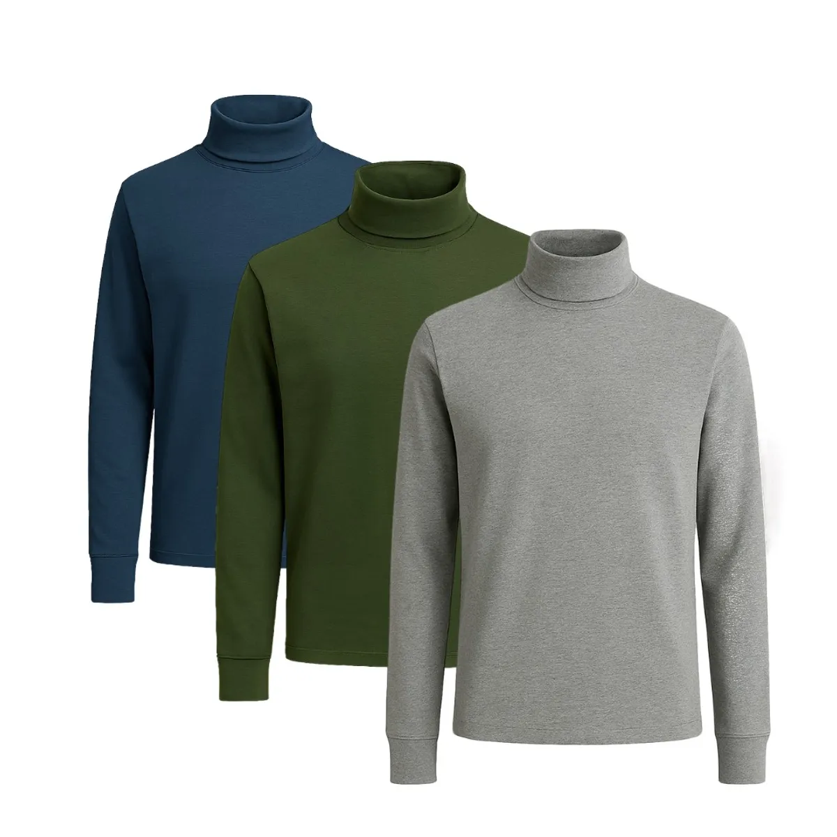 GENERICO - Tripack Cafarena de Hombre - Acero Verde y Melange