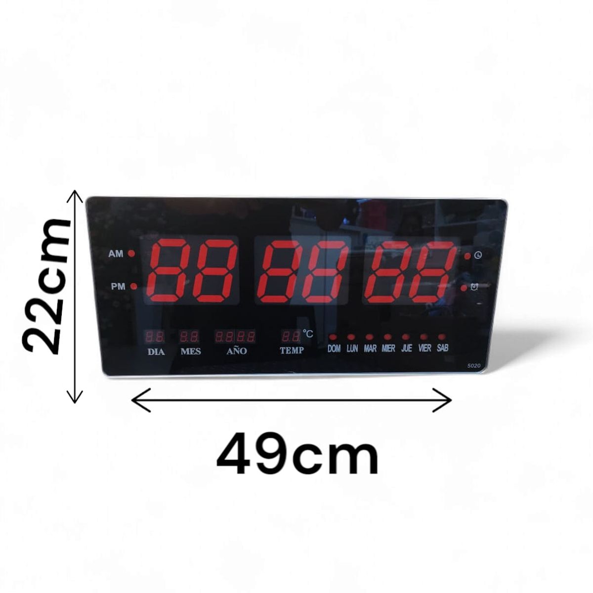 GENERICO - Reloj Digital de Pared con Cronómetro y Control 48x19cm