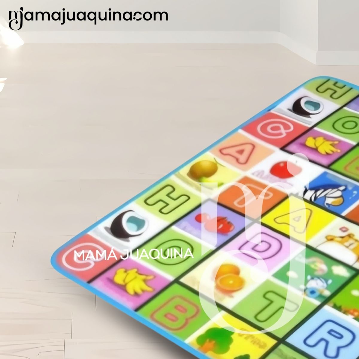 BABY - Alfombra Impermeable Reversible «LITTLE ABC» Green