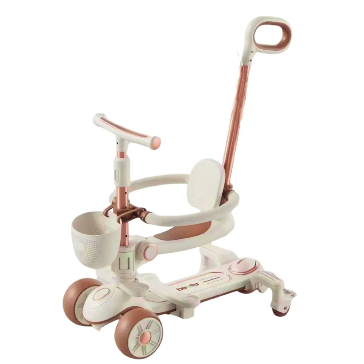 GENERICO - SCOOTER 6 EN 1 WHITE MUSICAL CON LUCES