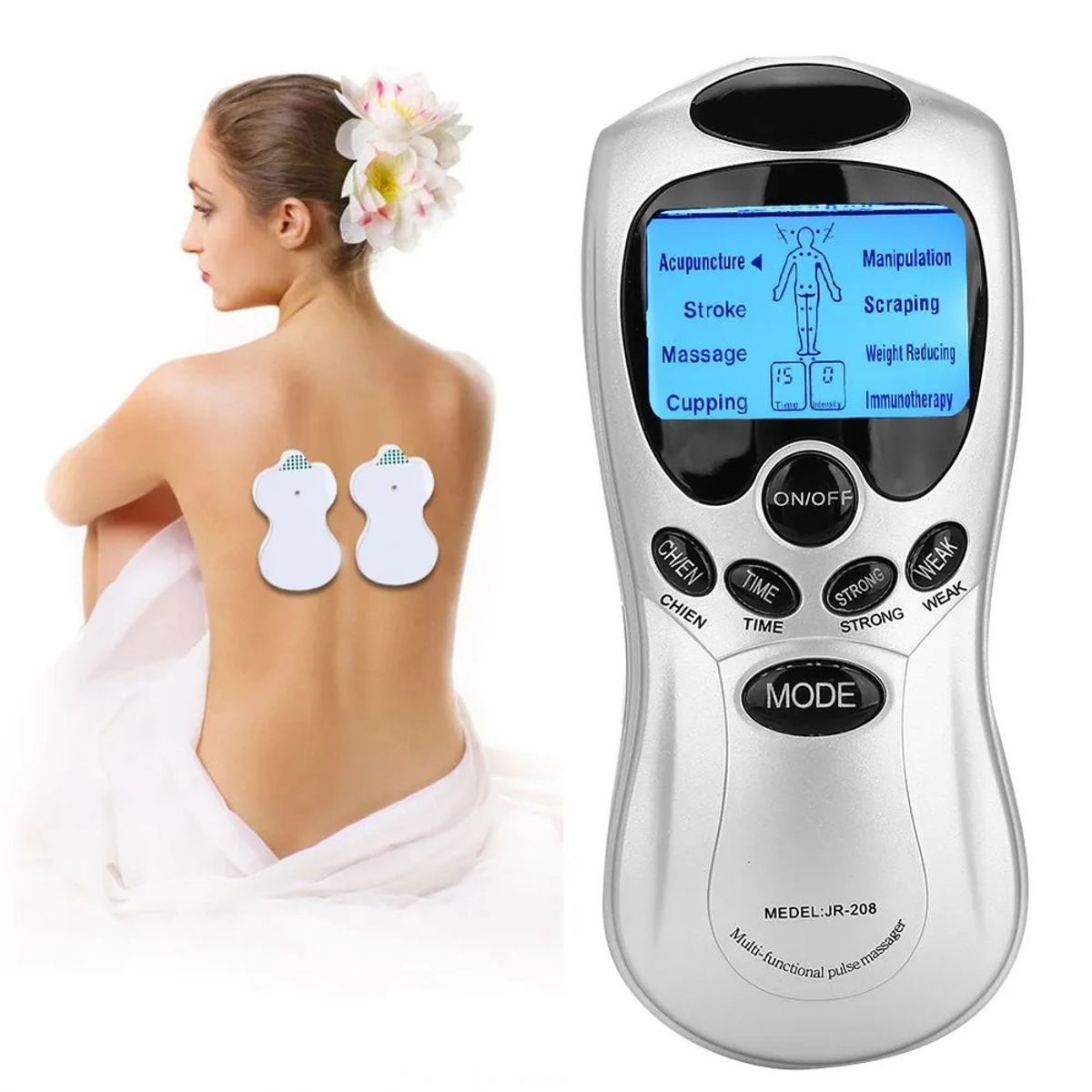 GENERICO - Masajeador Tens Electrico Corporal Electroterapia Digital