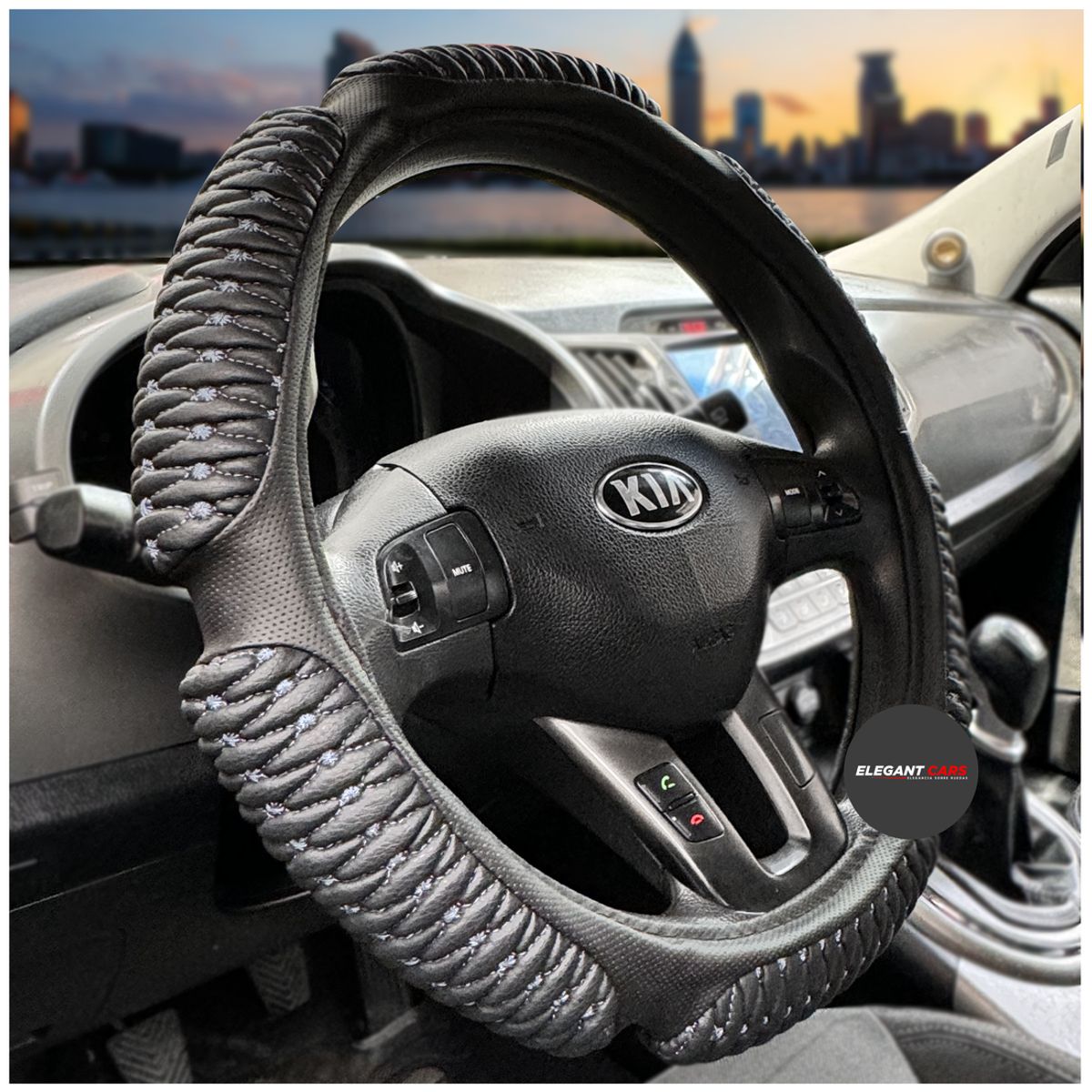 JET - Funda de Volante Elegante con Diseño Antiestrés