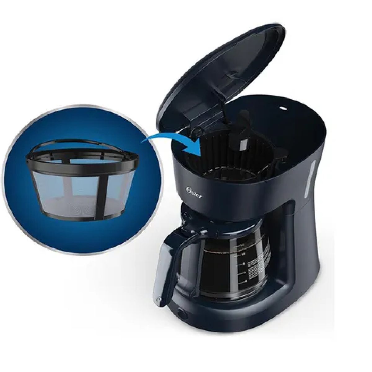 OSTER - Cafetera Oster BVSTDCS12B Café delicioso en cada taza