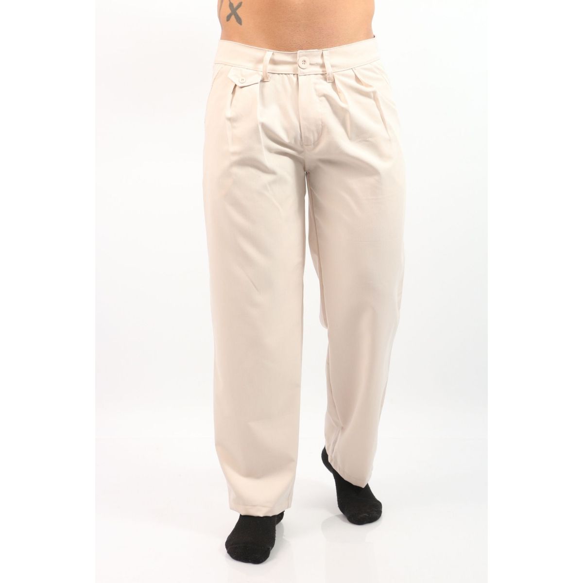 J JERAOUS - PANTALOM JERAOUS MILANO PLIEGUES YUSEPE Beige
