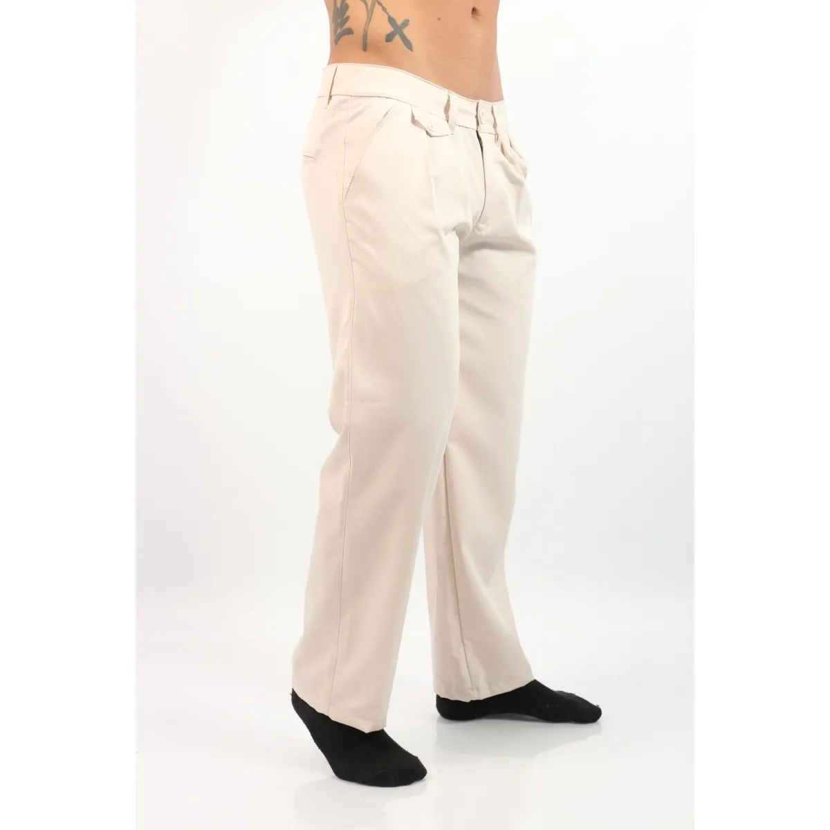 J JERAOUS - PANTALOM JERAOUS MILANO PLIEGUES YUSEPE Beige
