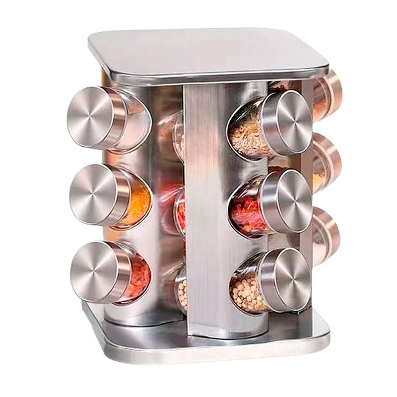 GENERICO - Especiero de Base Giratorio en Gris Y+Ligas de Regalo