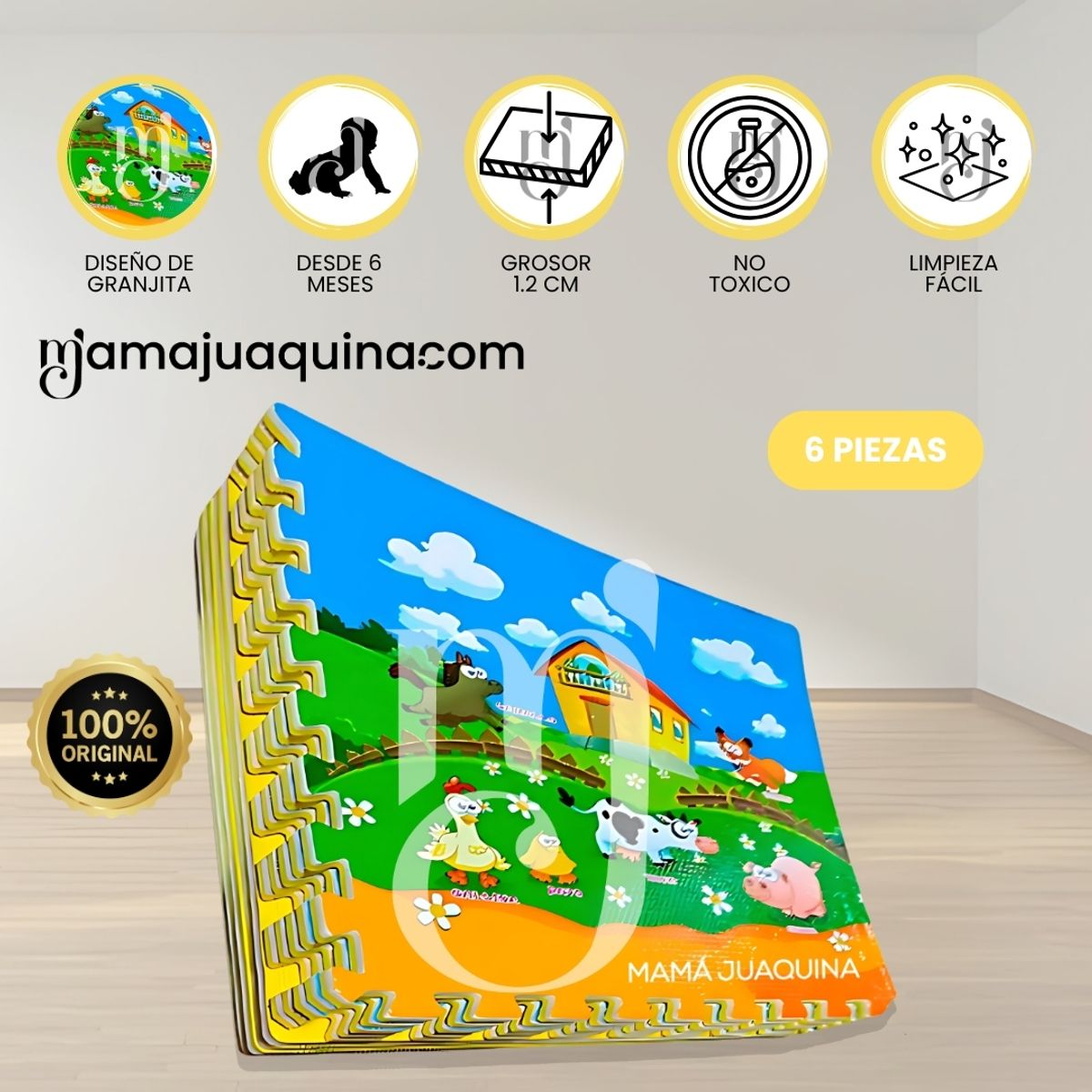 BABY - Piso Rompecabezas para Bebés «CUTE FARM» Color full