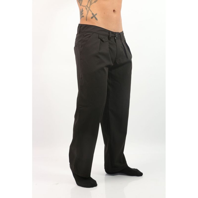 J JERAOUS - PANTALOM JERAOUS MILANO PLIEGUES YUSEPE Negro