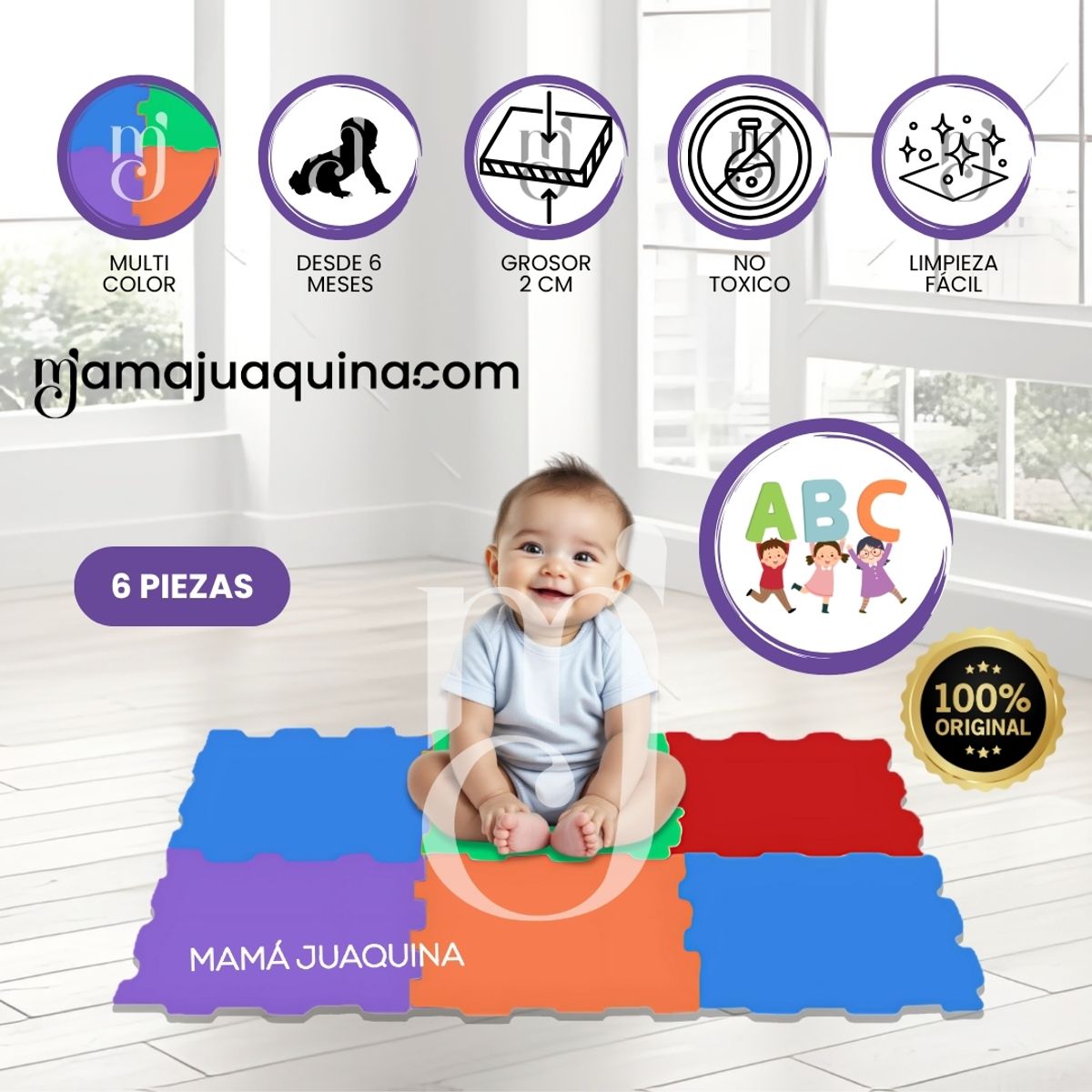 BABY - Piso Rompecabezas para Bebés «COUSY FLOOR ABC» Color full