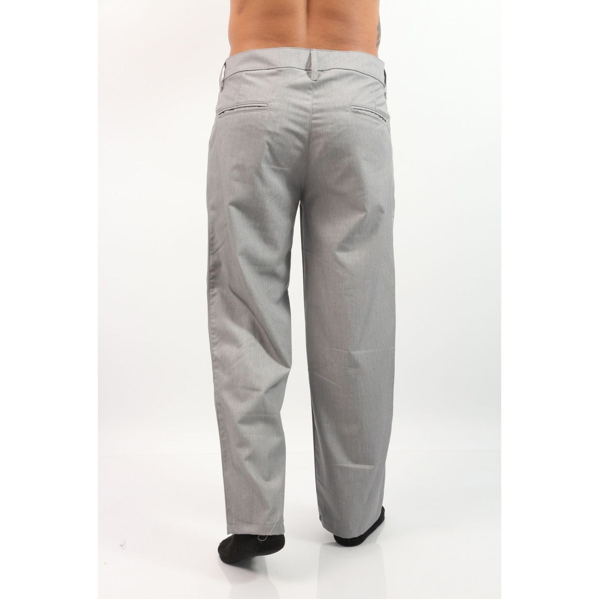 J JERAOUS - PANTALOM JERAOUS MILANO PLIEGUES YUSEPE Plateado